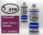 Preview: Chevrolet, Dark Cherry Metallic, 77 / WA9800: 400ml Sprühdose + 400ml Klarlack - Set, von ATW Autoteile West.